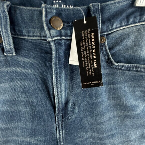 NWT Banana Republic Traveler Jeans Blue 30x30 Slim Fit Denim Soft Stretch Adult - Picture 10 of 16